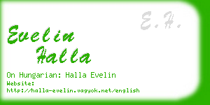 evelin halla business card